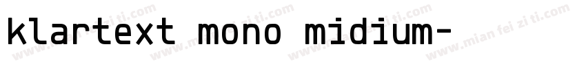 klartext mono midium字体转换